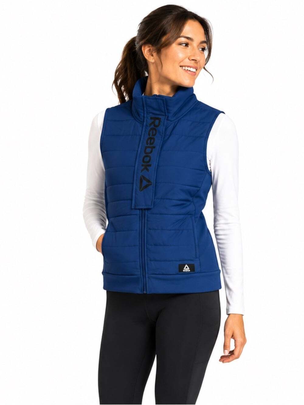 Reebok Women’s Monaco Blue Getaway Vest Size Medium Lightweight Zip Up